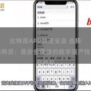 比特派APP快速安装 选择比特派：最安全便捷的数字资产钱包