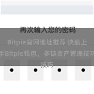 Bitpie官网地址推荐 快速上手Bitpie钱包，多链资产管理技巧