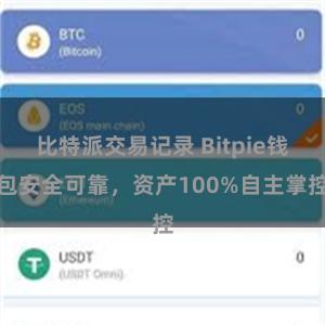 比特派交易记录 Bitpie钱包安全可靠，资产100%自主掌控