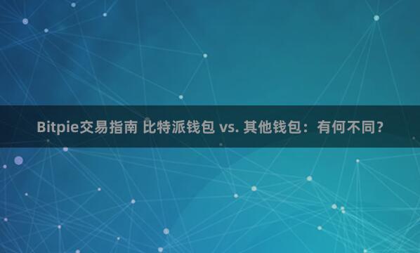 Bitpie交易指南 比特派钱包 vs. 其他钱包：有何不同？