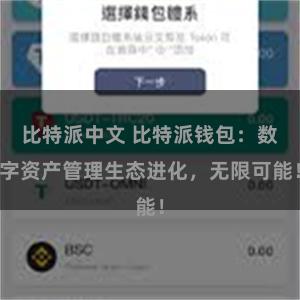 比特派中文 比特派钱包：数字资产管理生态进化，无限可能！