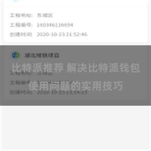 比特派推荐 解决比特派钱包使用问题的实用技巧