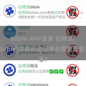Bitpie APP安装 比特派(Bitpie)交易历史记录在哪里查看？
