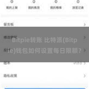 Bitpie转账 比特派(Bitpie)钱包如何设置每日限额？