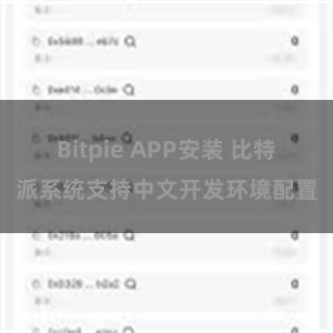 Bitpie APP安装 比特派系统支持中文开发环境配置