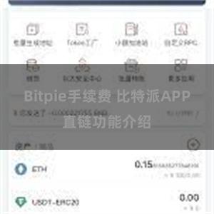 Bitpie手续费 比特派APP直链功能介绍