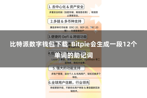 比特派数字钱包下载  Bitpie会生成一段12个单词的助记词